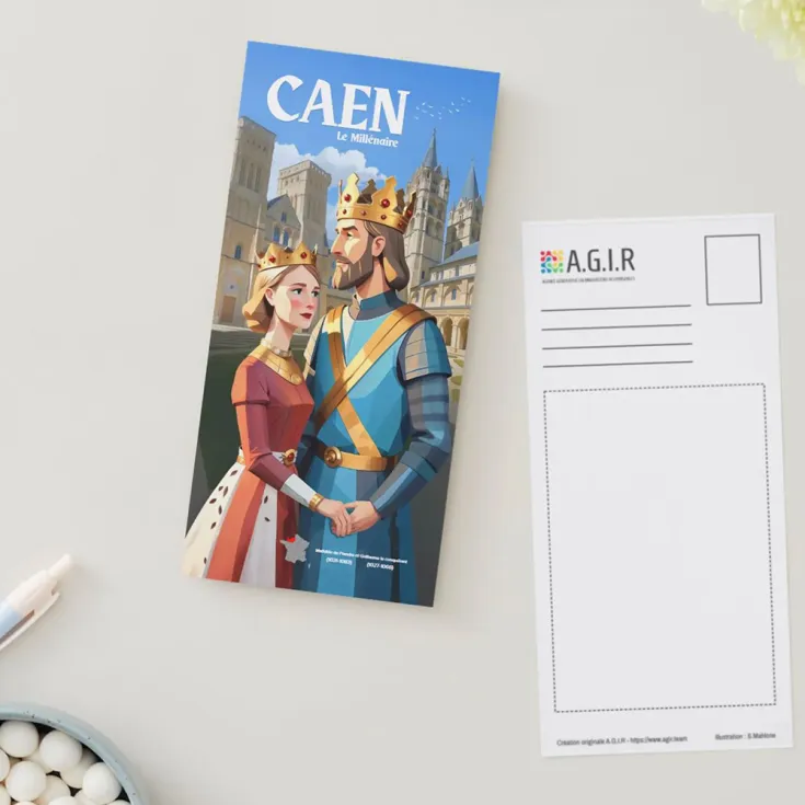 Carte postale du Millénaire de Caen
