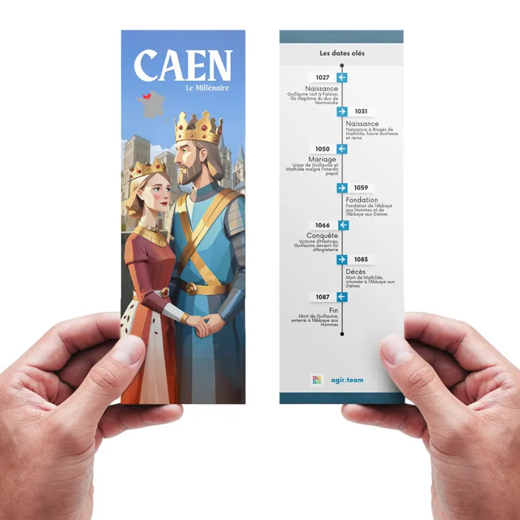 Marque page du Millénaire de Caen
